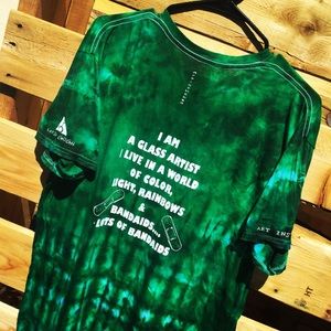 Hand Made Tie Dye Glass Artist "Lots Of Bandaids"